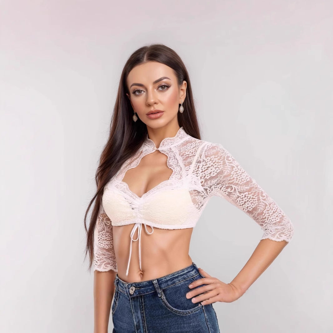 Women's Beer Festival Base Lace Shirt Coat And Dress