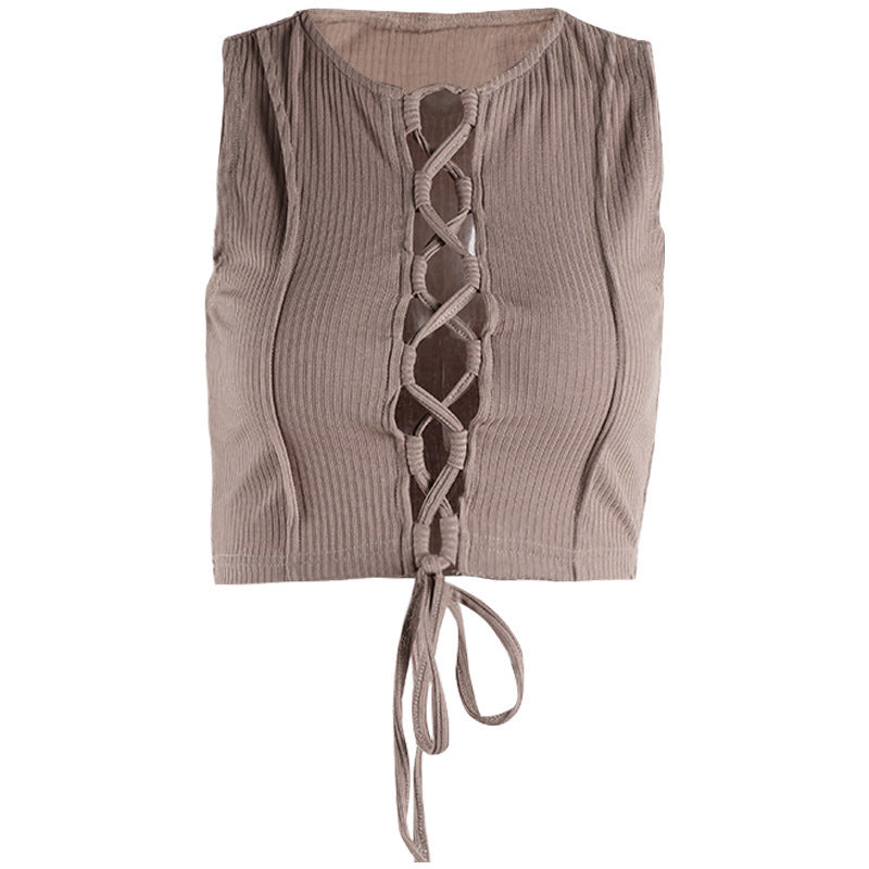 Top Strap Sleeveless Vest Women's Outer Wear