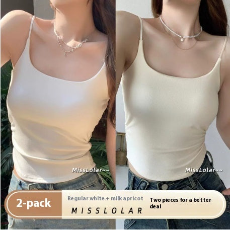 Pure Desire Style Pleated Suspender Vest For Women Outer Wear Inner Wear