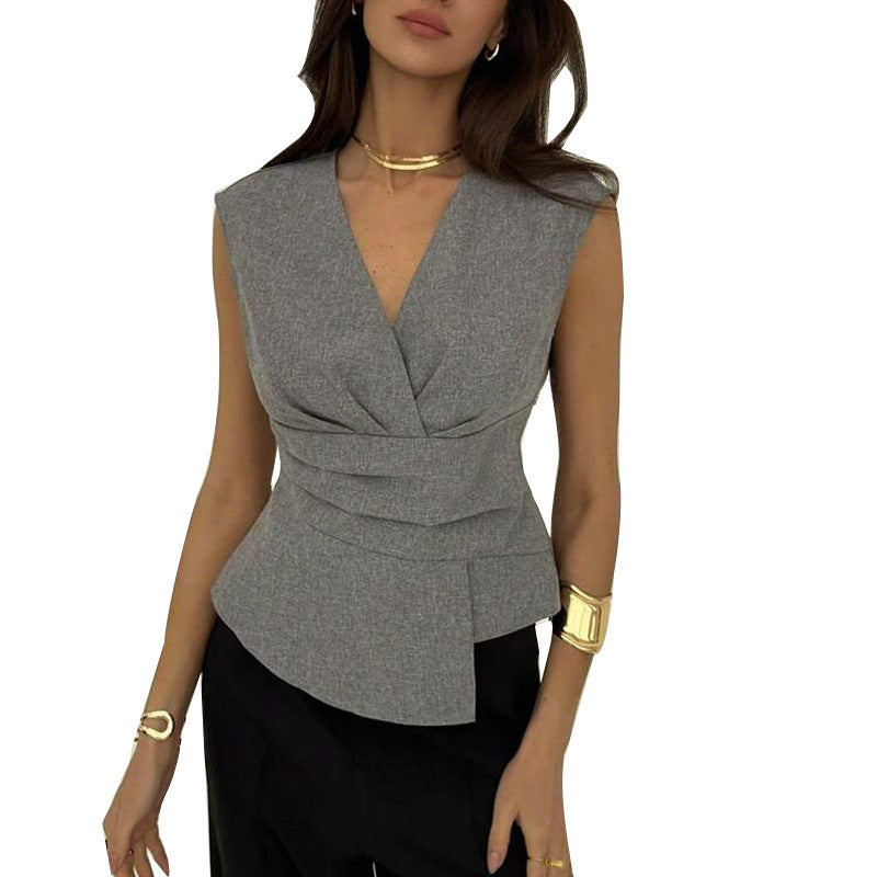 Women's Elegance Sleeveless Waist-tight Pullover Top