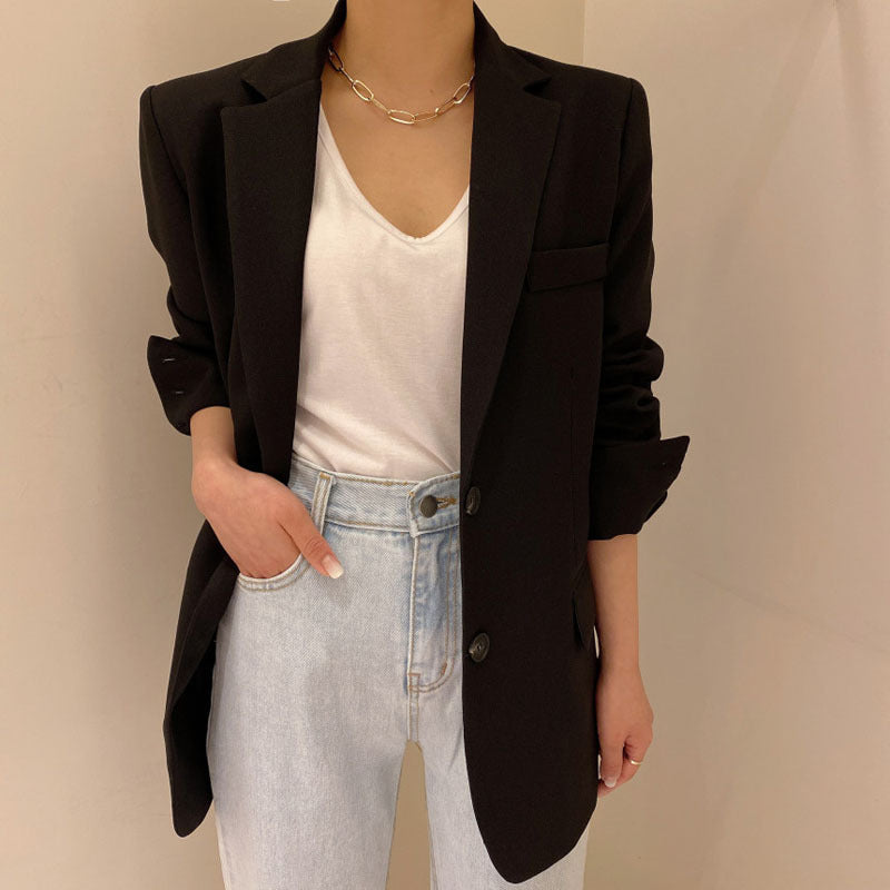 Mid-length Suit Coat Female Casual Suit Top