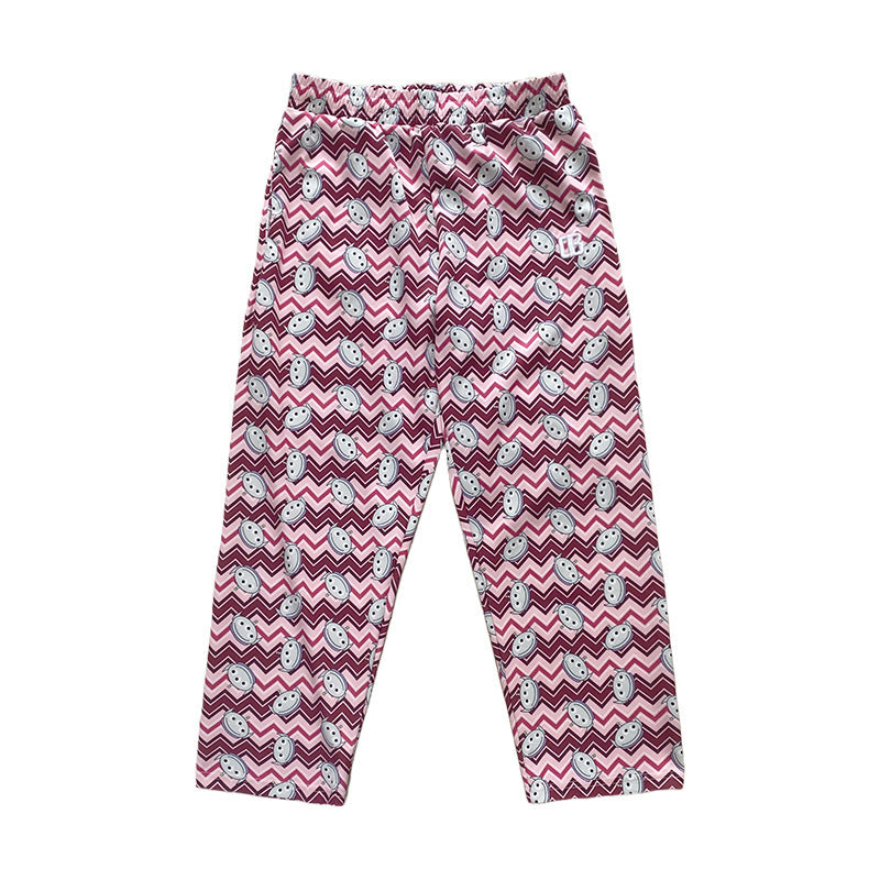 Cartoon Painted Print American Men's Straight Exercise Casual Pants