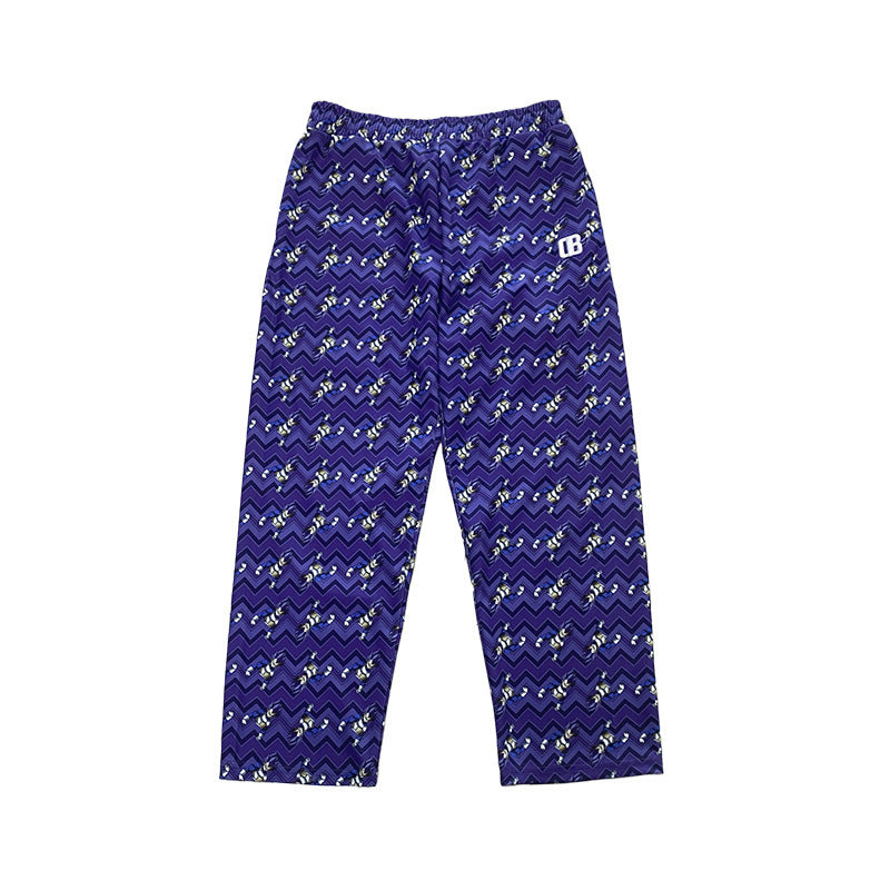 Cartoon Painted Print American Men's Straight Exercise Casual Pants