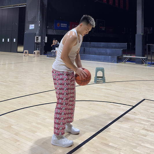 Cartoon Painted Print American Men's Straight Exercise Casual Pants